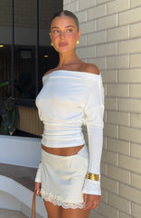 Another Time Long Sleeve Top White