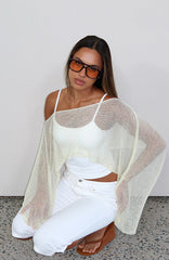 Beach Therapy Knit Poncho Top Citrus