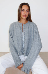 Cardi Club Knit Cardigan Heather Grey