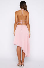 Hidden Grace Midi Skirt Pink