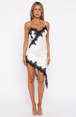 Behind The Light Lace Mini Dress Cream