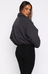 Back To Friends Jacket Charcoal