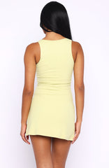Can't Control It Mini Dress Chartreuse