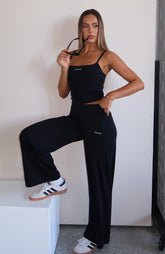 Core Strengths Wide Leg Pants Black