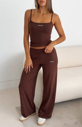 Core Strengths Wide Leg Pants Chocolate