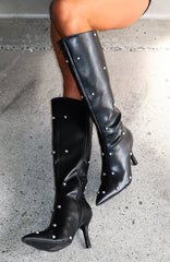 Danielle Knee High Boots Black