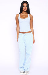 Don't Need Anyone Track Pants Baby Blue