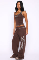 Don't Need Anyone Track Pants Chocolate