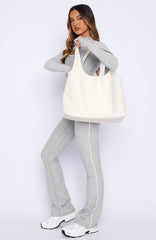 Maxton Nylon Shoulder Bag Cream