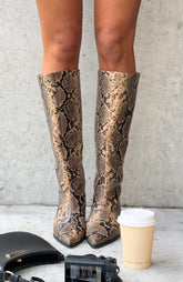 Juliette Knee High Boots Snake