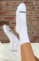 One More Look Socks White