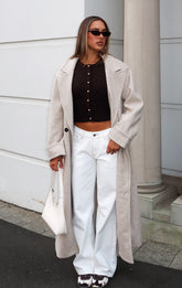 Winter Holiday Oversized Coat Oat