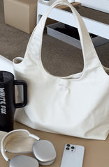 Maxton Nylon Shoulder Bag Cream