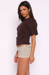 Destination Unknown Boxy Tee Chocolate