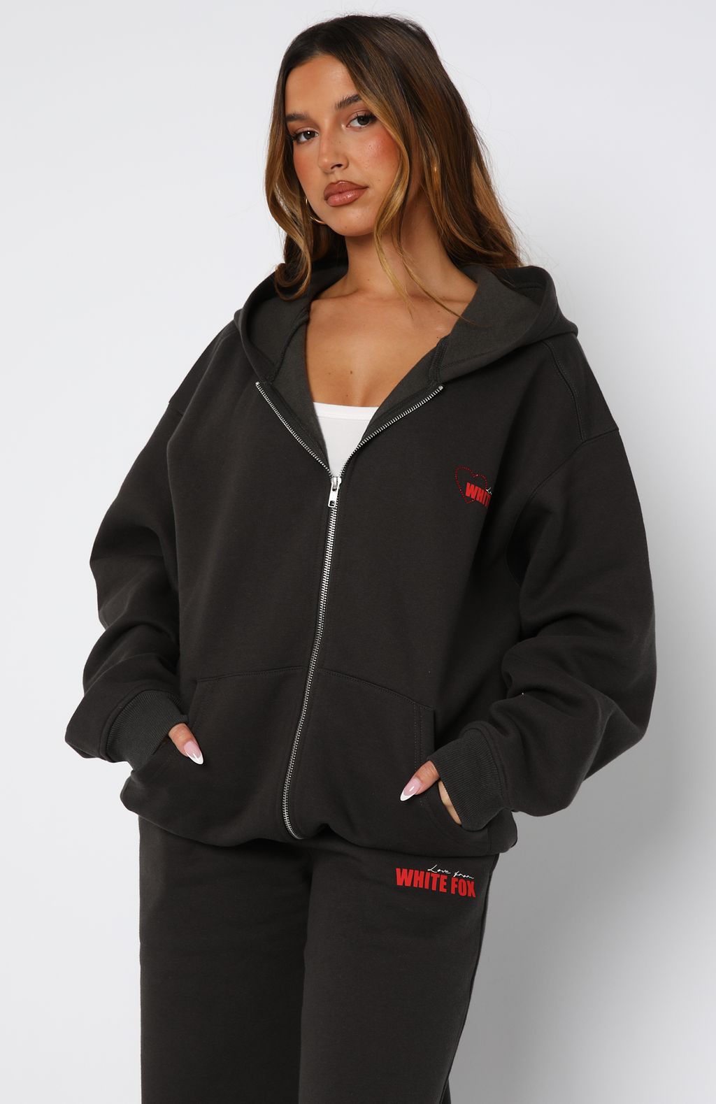Best You've Ever Had Zip Front Hoodie Charcoal