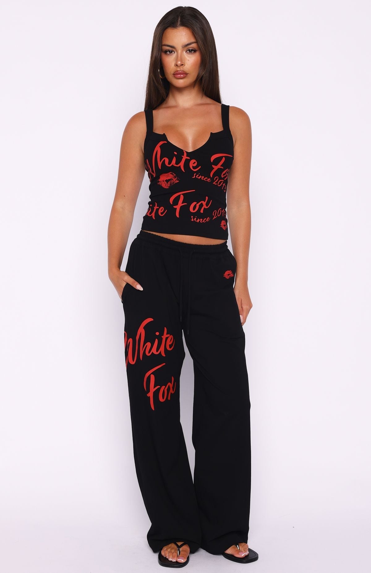 Never Fades Ribbed Tank Top Black