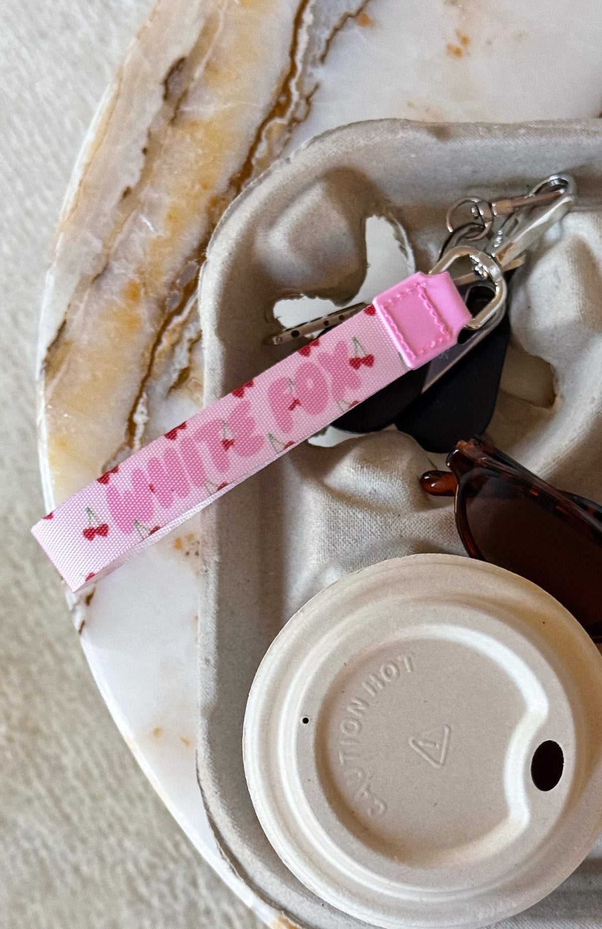Club 14 Emory Strap Keychain Pink