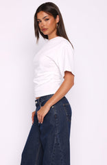 Destination Unknown Boxy Tee White