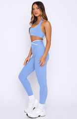 Form Leggings Blueberry/White